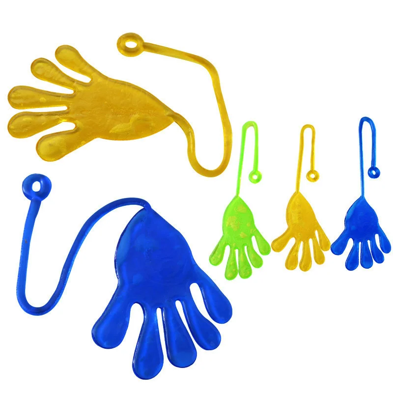 

5pcs Novelty Funny Toy Elastic Retractable Sticky Palm Large Wall Climbing Palm Human Toy Tricky Hand For Kids