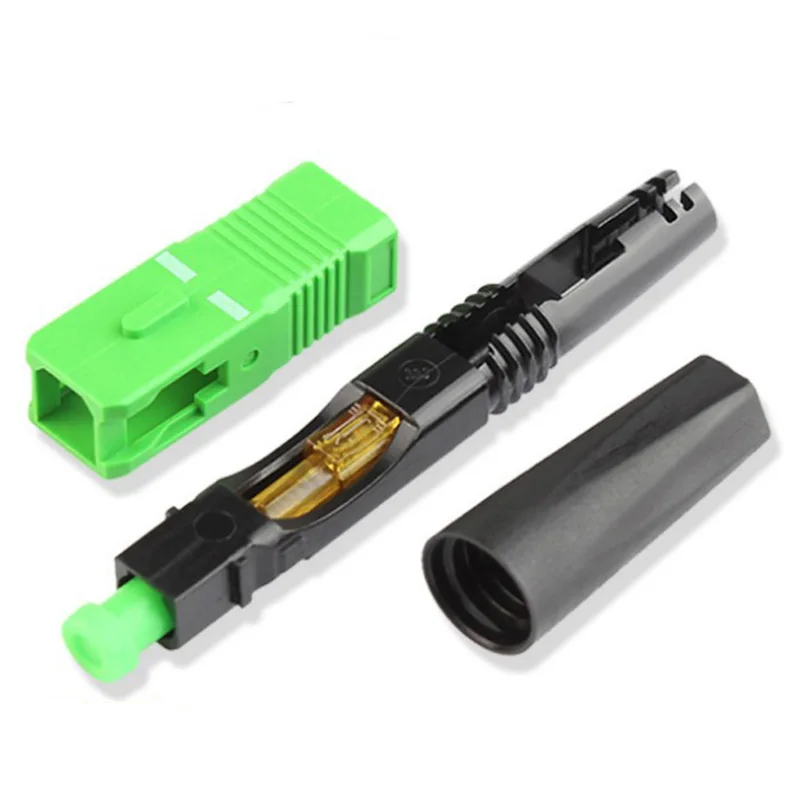 

100pcs SCAPC quick connector cold connector to fiber embedded fiber optic cold connector