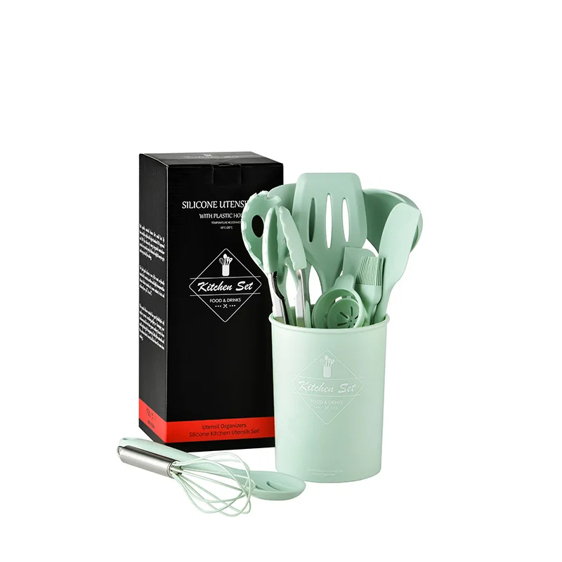 

10/11Pcs Silicone Kitchenware Non-Stick Cookware Cooking Tool Spoon Spatula Ladle Egg Beaters Shovel Soup Kitchen Utensils Set