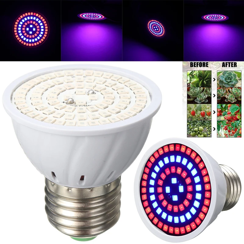 80led Bulb Hydro Flower Greenhouse Full Spectrum Lamp For Grow Box Grow Tent  Bonsai Growth Light