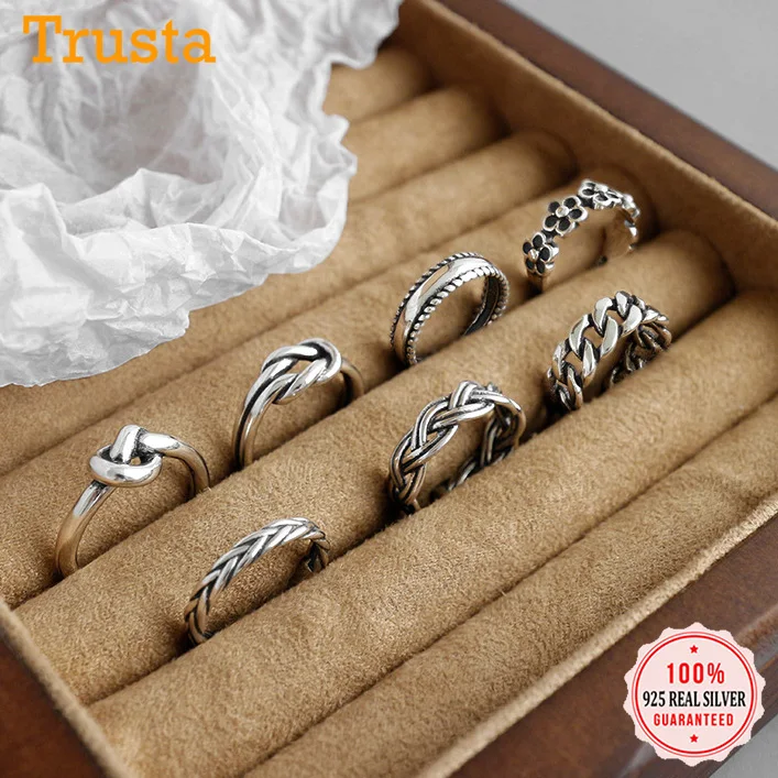 Trustdavis Authentic 925 Sterling Silver Vintage Lovely Creative Knuckle Opening Tail Foot Ring For Women Wedding Jewelry DA1017