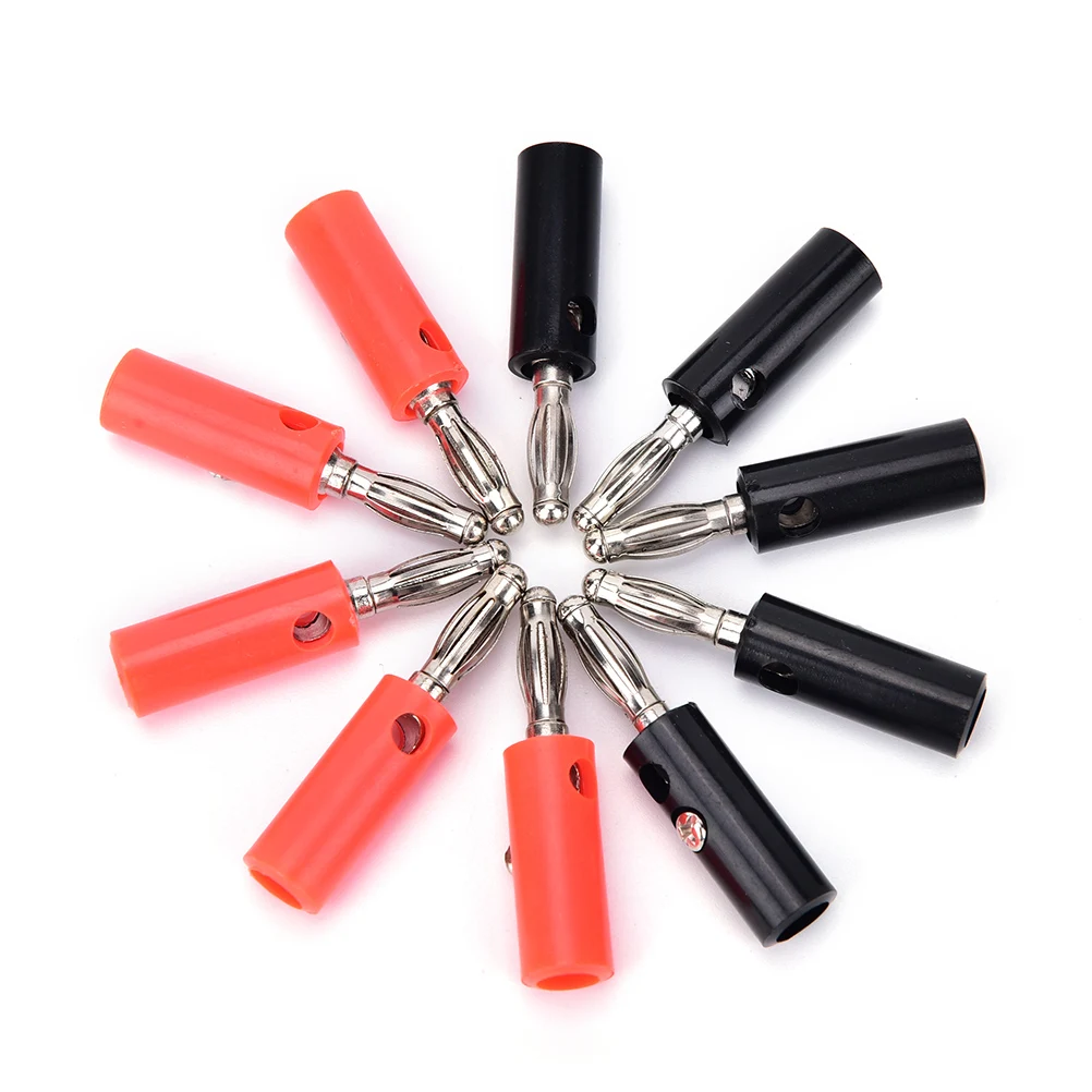 10 шт. 4 мм разъем типа банан позолоченная аудио колонка проводной кабель