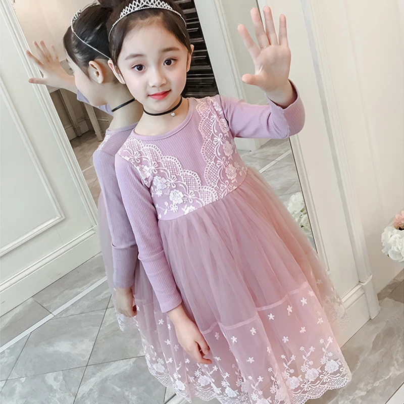 Одежда для девочек детское платье на день рождения рождественское Сетчатое