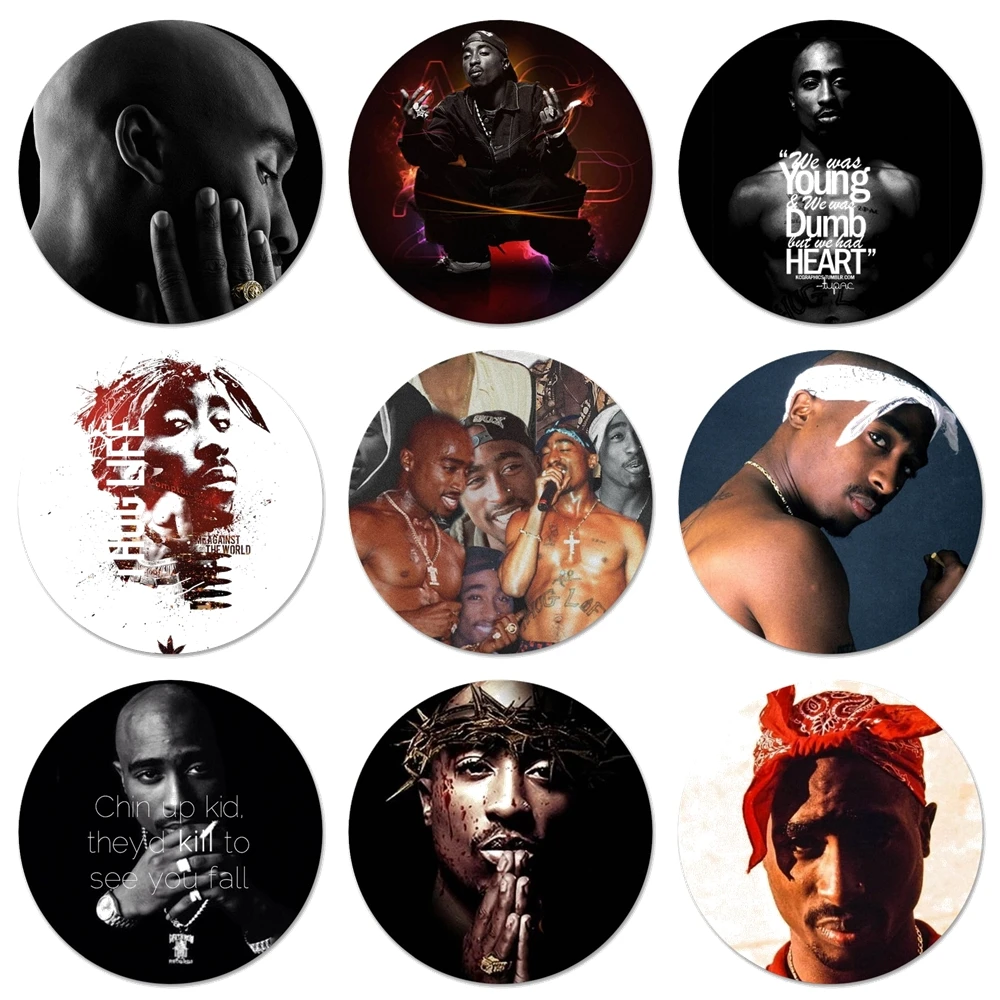 

2Pac Tupac Amaru Shakur Makaveli Icons Pins Badge Decoration Brooches Metal Badges For Clothes Backpack Decoration