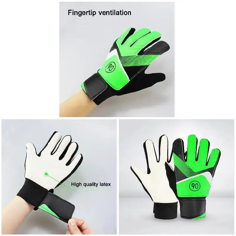 

Hot 1 Pair Full Finger Gloves Children Teens Anti Slip Hands Wrap for Football Goalkeeper