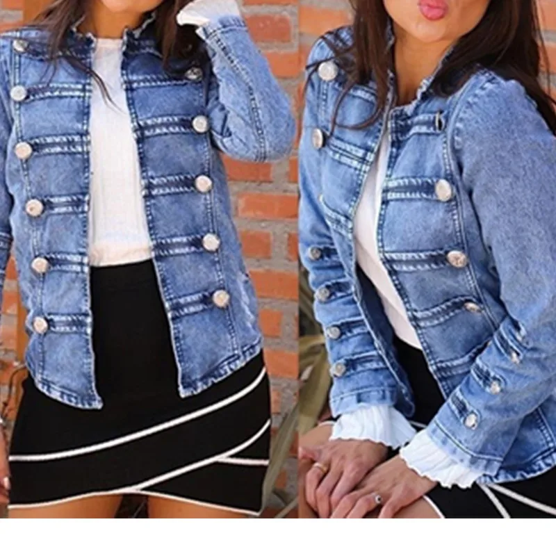 

Denim Coat Women 2021 Faded Coat Slimming Denim Jacket Women's S-3XL Retro Vintage Loose Fashion Demin Coat For Woman