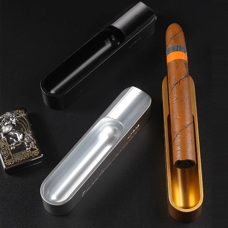 

Пепельница для сигар из цинкового сплава, оригинальная индивидуальная домашняя подставка для сигар, одинарный держатель для сигар, пепельн...