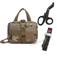 tactical molle first aid kit bag military medical bag outdoor edc pouch one hand tourniquet scissor survival hunting tool bag