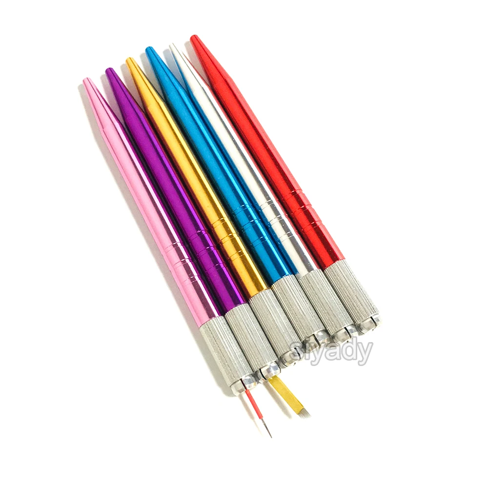 100 шт. алюминиевая ручка для татуажа бровей перманентного макияжа модная |