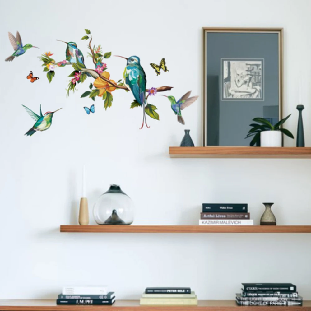 

Colorful Butterflies And Birds Wall Sticker Decals Living Room Bedroom Decorations Stickers