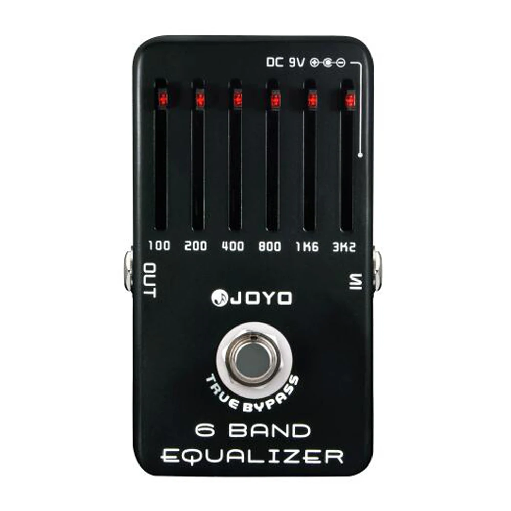 

JF-11 6 Band Equalizer Pedal Effect True Bypass Electric Guitar Pedal Effect Black Metal Pedal Electric Guitar Parts Accessories