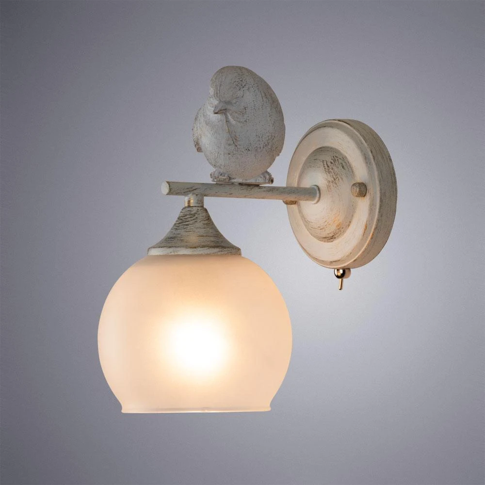 Wall Lamp Incandescent Arte Gemelli A2150AP-1WG IP20 White Round for home Interior light decor sconce accessories bathroom indoor room lighting lamps
