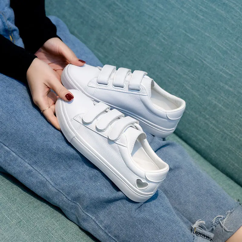 Женские кроссовки модная дышащая Вулканизированная обувь на липучках из