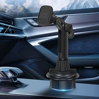 magnetic car cup holder phone mount adjustable base angle cradle car mount stand cradle for i phone 3 to 7 inch cellphone