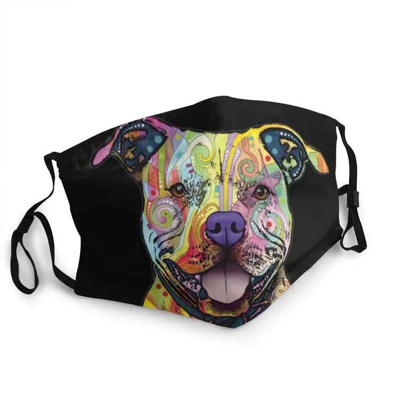 

PITBULL DOG LOVERS FATHER DAY GIFT Face Mask Unisex Adult Dustproof Mask Protection Respirator Washable Mouth Muffle