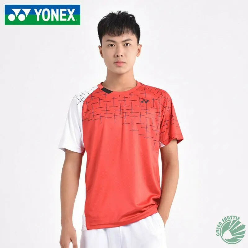 Новинка 2020 мужская и женская рубашка Yonex из быстросохнущей ткани