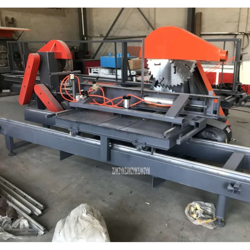 

50cm Diameter Full Automatic Round Wood Pushing Saw Woodworking Table Round Wood Saw Machine Workbench Length 1500mm 380V