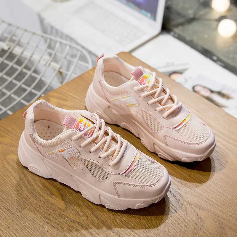 

Fashion White Sneakers Women Flats 2019 New Pink Canvas Shoes Women Vulcanized Shoes Summer Casual Zapatillas Mujer