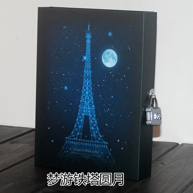 Notebook Винтажный дневник, блокнот с кодом блокировки, ретро личный дневник, толстый блокнот, блокнот, офисные школьные принадлежности, Подарочная записная книжка - Цвет: Notebook