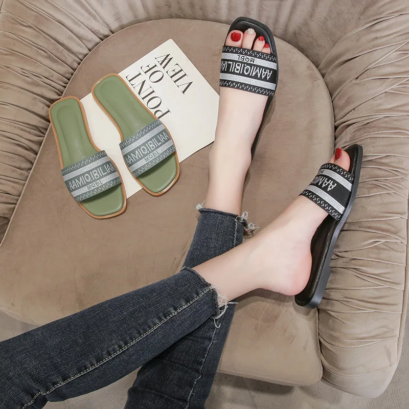 Women Summer Slippers 2022 New Flats Shoes Woman Beach Slides Fashion High Quality Ladies Plus Size Slipper Female High Quality