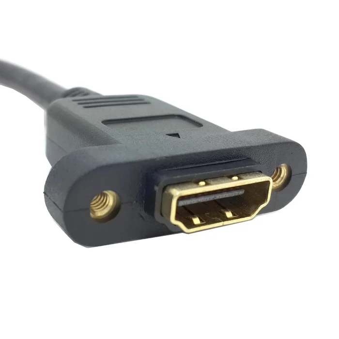 .4V 3D HDTV-compatible A Male To Female Line Panel Mount 1080P/Extension Adaptor For Monitor Projector BD Player 30cm 0.6M cable - купить по