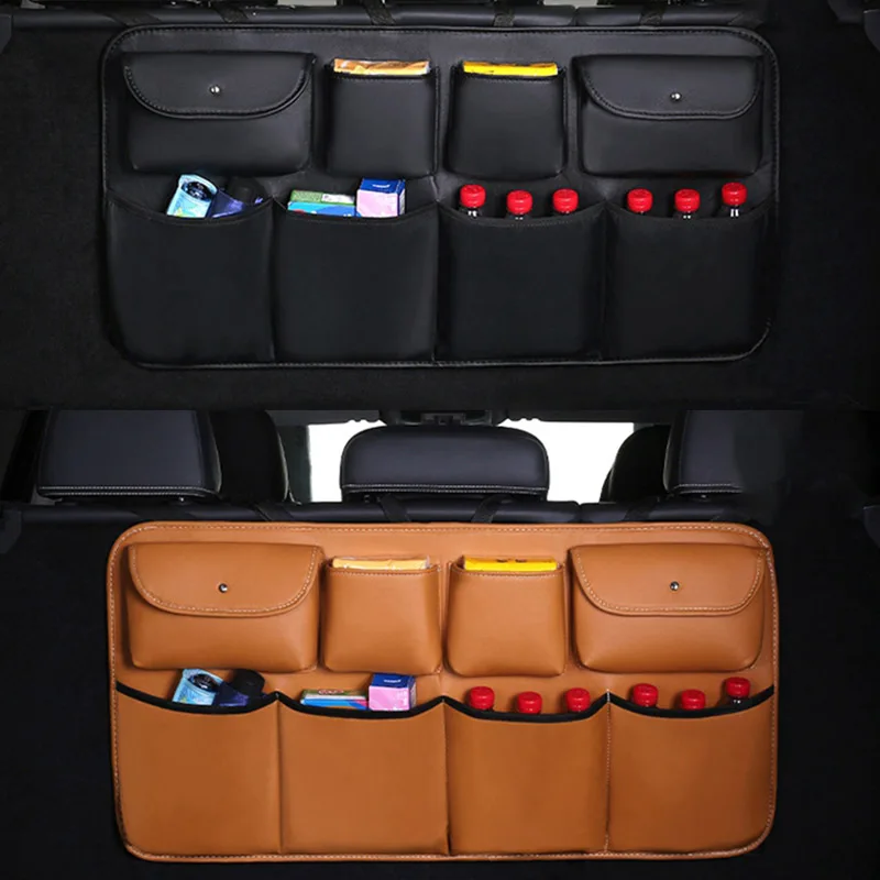 O SHI Автомобильная искусственная кожа автомобильная Задняя сумка для хранения на