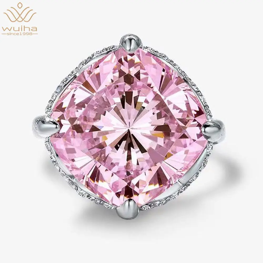 

Женское кольцо из серебра 100% пробы, с муассанитом