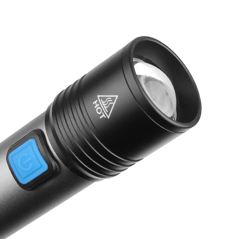 Перезаряжаемый USB светодиодный фонарик T6 портативный Встроенный литиевый