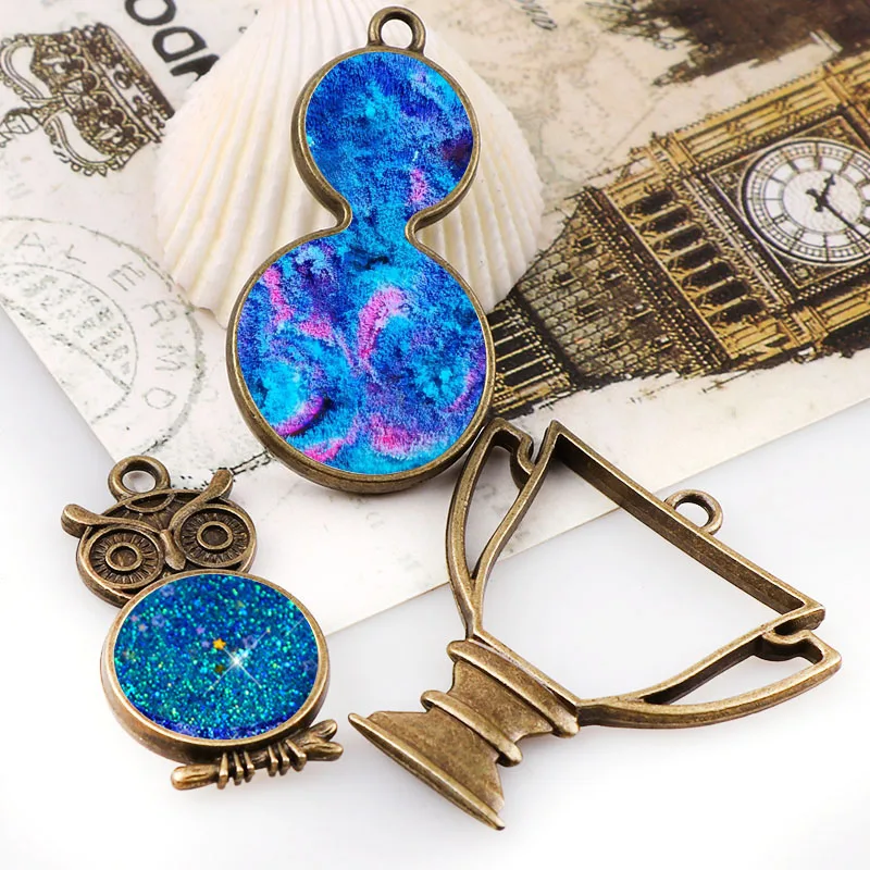 Винтажная тыква трофей Сова античная бронза металлическая полая рама