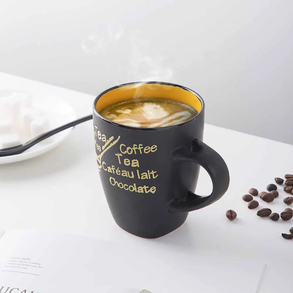 1 шт. простая керамическая кофейная чашка с ложкой креативная индивидуальная