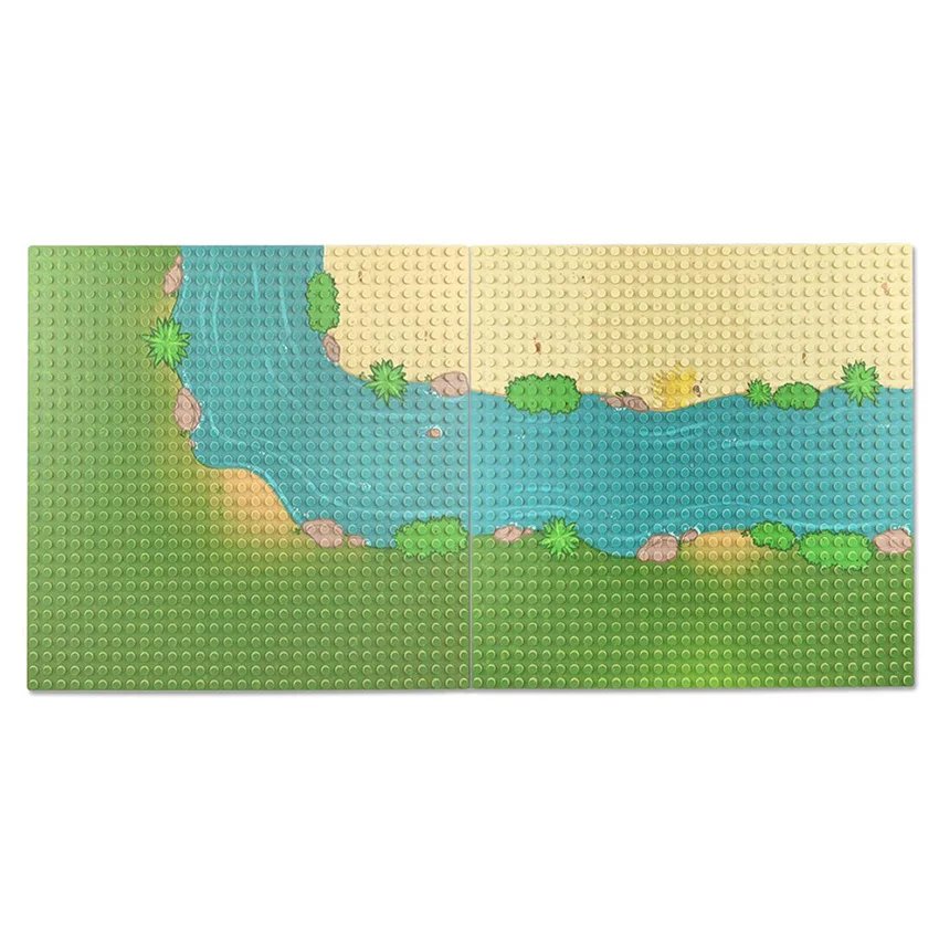 Single-Side Grass River 32*32 Dots Base Plate for Small Bricks MOC Building Block Toy Sets Models DIY Toys Children | Игрушки и хобби