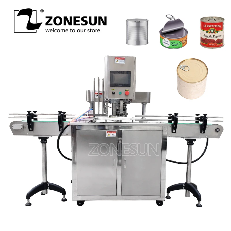 Автоматический круглый герметик для банок ZONESUN машина запечатывания алюминиевых