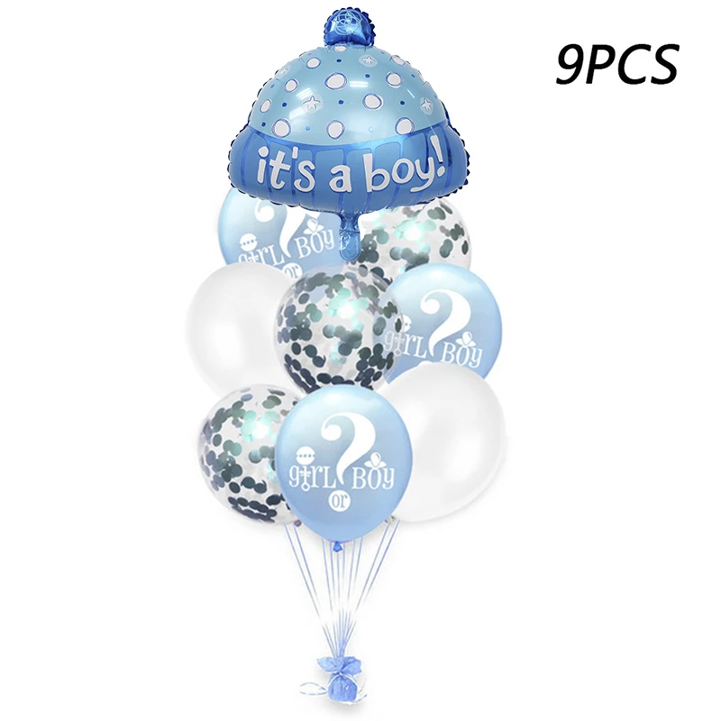hat blue 9 шт. воздушные шары с пайетками для мальчиков и девочек вечерние воздушные шары из фольги в форме сердца для вечеринки на день рождения украшения для детей - Цвет: hat blue