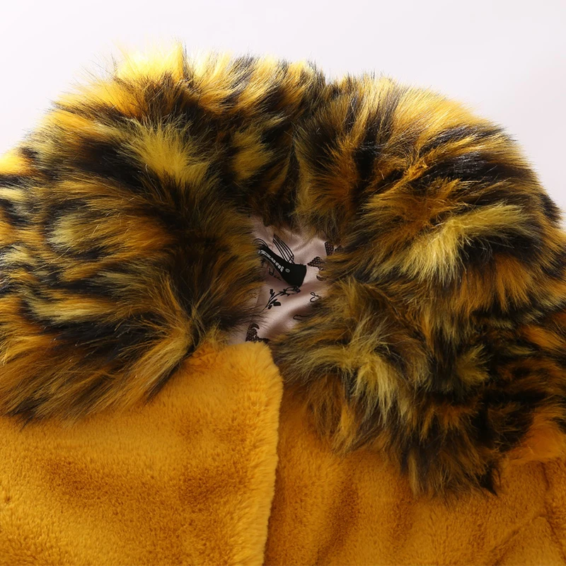 Пальто из искусственного лисьего меха Женская куртка осенне-зимнее пальто