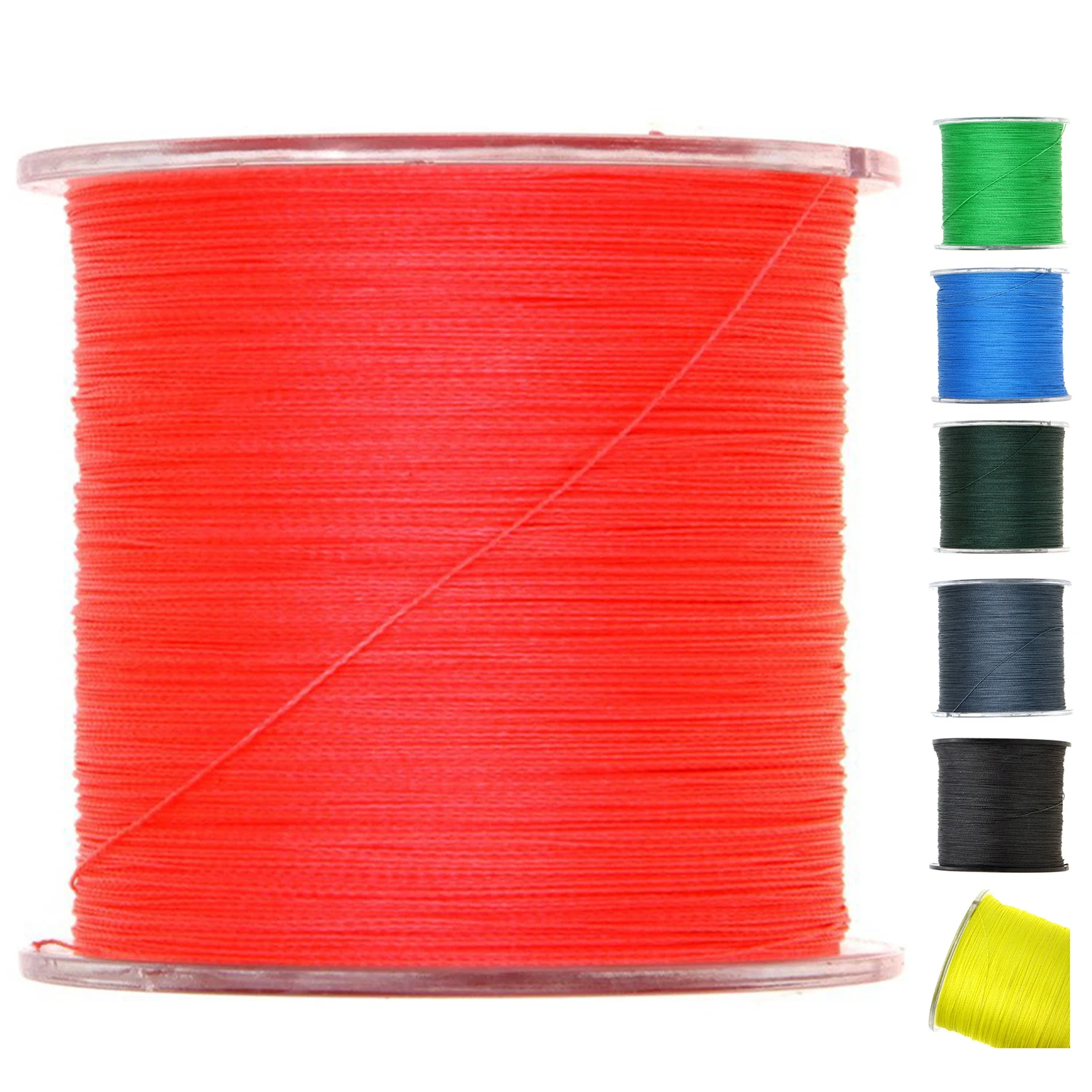 

500M 50LB Colorful 4 Strands Multifilament PE Braid Fishing Line (Yellow)