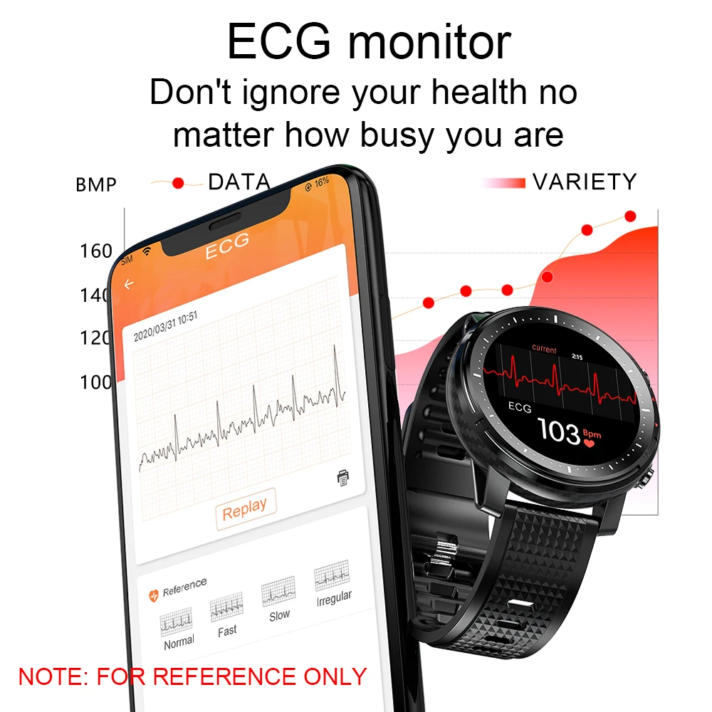 L13 Pro IP68 Waterproof Smart Watch Men ECG Heart Rate Blood Pressure Monitor LED Flashlight Sports Fitness Tracker smartwatch images - 6