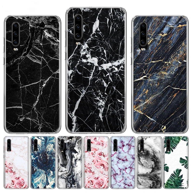 Мраморный камень Lites Модный мягкий Fundas силиконовый чехол для телефона huawei P30 P20 mate