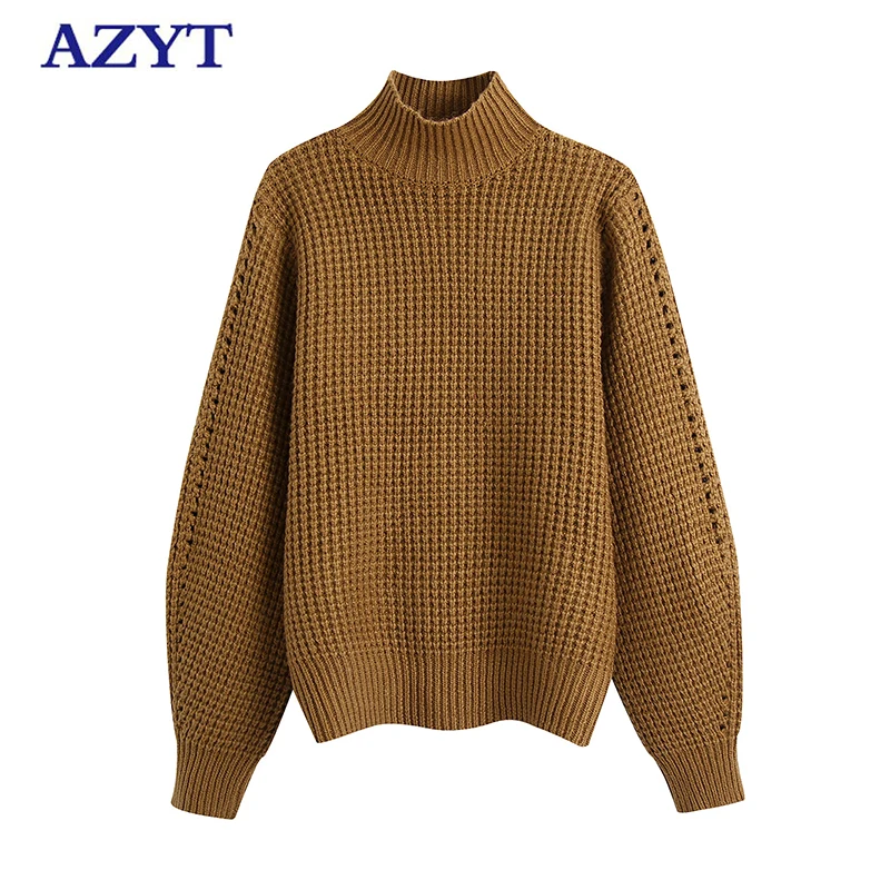 

Свитер женский трикотажный с ложным воротником, универсальный