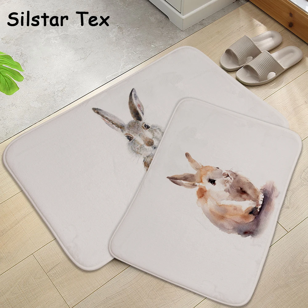 Silstar Tex оригинальный дизайн дверной коврик ручной работы с рисунком кролика