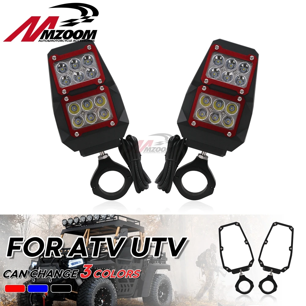 

Мотоцикл Светодиодный прожектор с ЧПУ 1,75 "UTV /ATV для Yamaha Rhino 1,75" UTV SXS рулонная клетка зеркала заднего вида для Can-Am Commander 1000