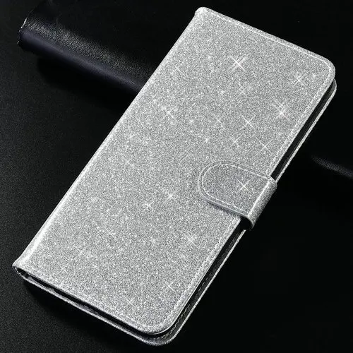 Glitter Style-Silver Роскошный флип-чехол для телефона для Xiaomi Redmi 4A 5A 6A Note 4 5 6 8 Pro 8A Note 8 Pro, чехол-кошелек, магнитный чехол-книжка - Цвет: Glitter Style-Silver