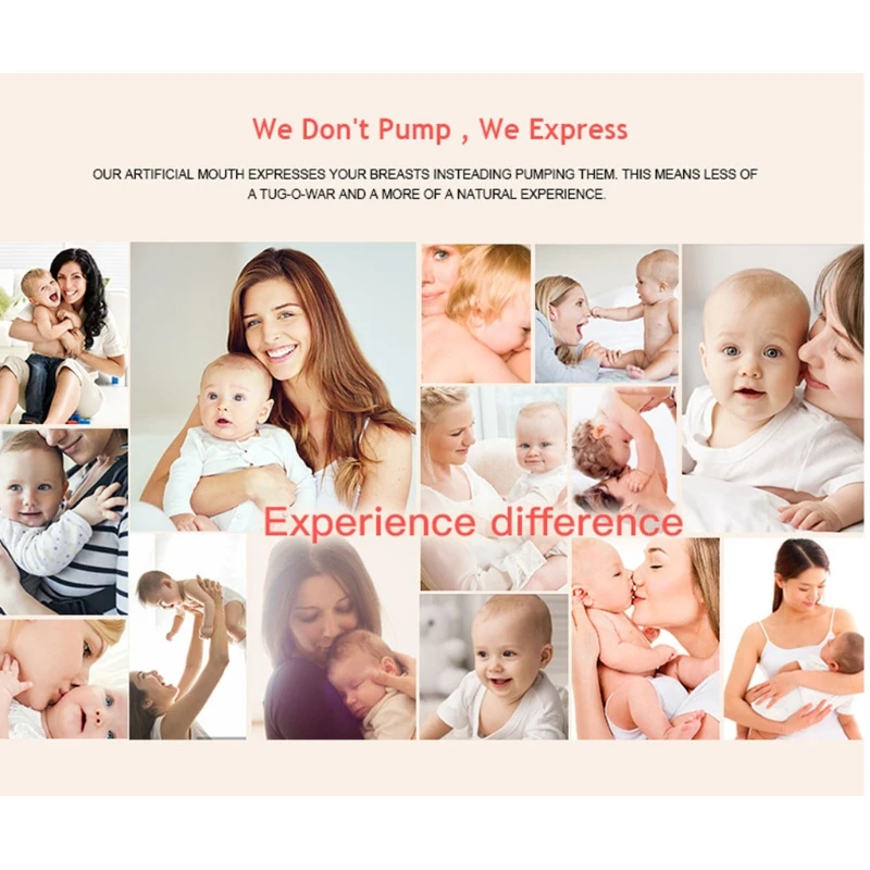 

40JC Smart Electric Double Breast Pump Full Silicone Portable Baby Nipple Silence