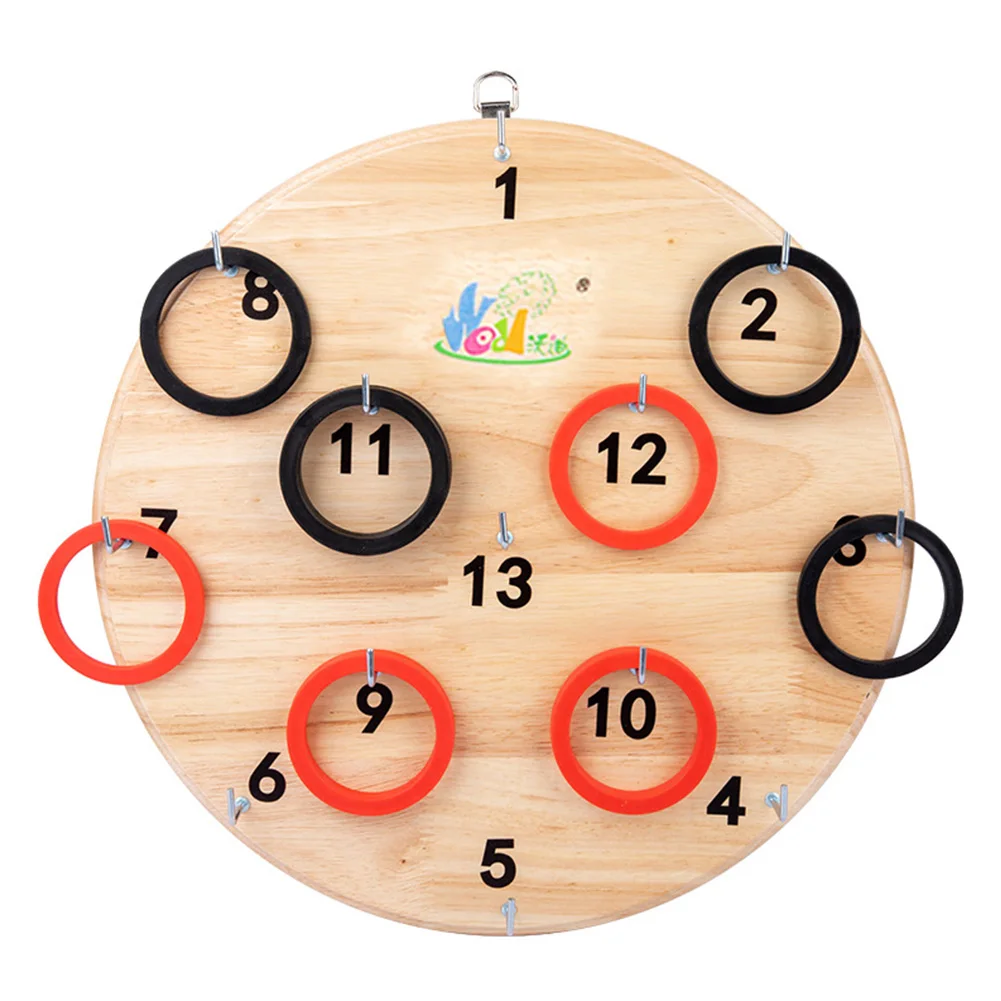 

Wooden Wall Ferrule Game Children's Interactive Throwing Competition Game Outdoor And Indoor Wall Hook Board Throwing Ring Game