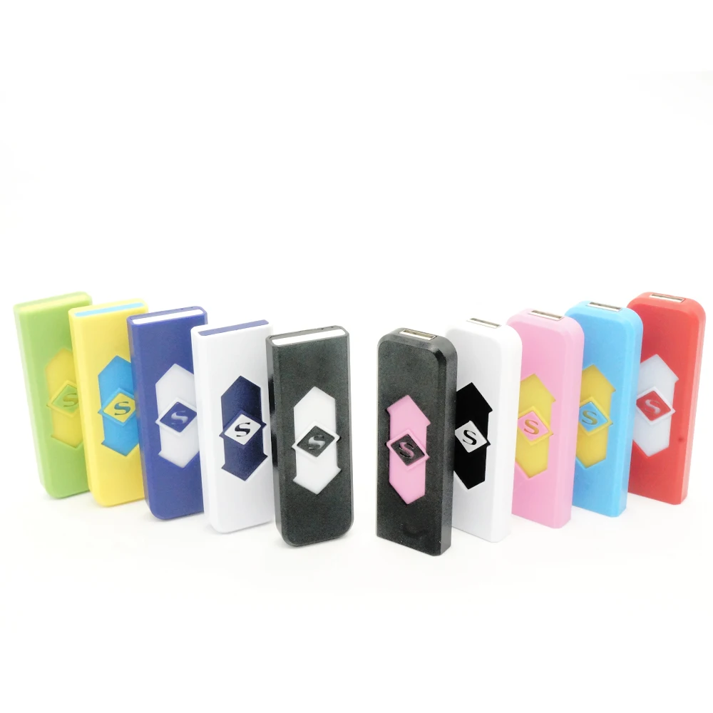 40 шт./лот оптовая продажа ветрозащитная USB Зажигалка перезаряжаемая Бездымная