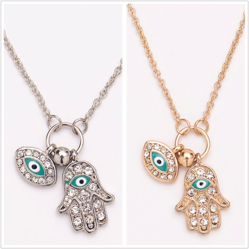 

Новый Фатима Хамса рука индейка синий сглаз ожерелье Шарм Кулон еврейские украшения 1 шт.