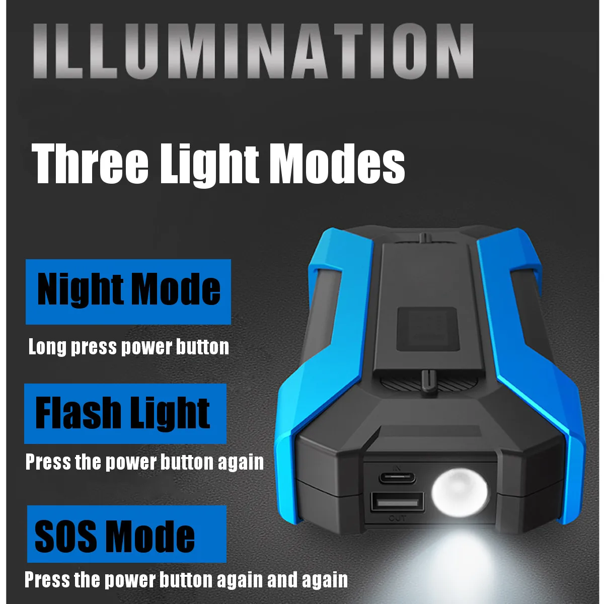 Автомобильное пусковое устройство с 5 портами 99990 мАч 12 В 3 0 быстрое зарядное USB 2