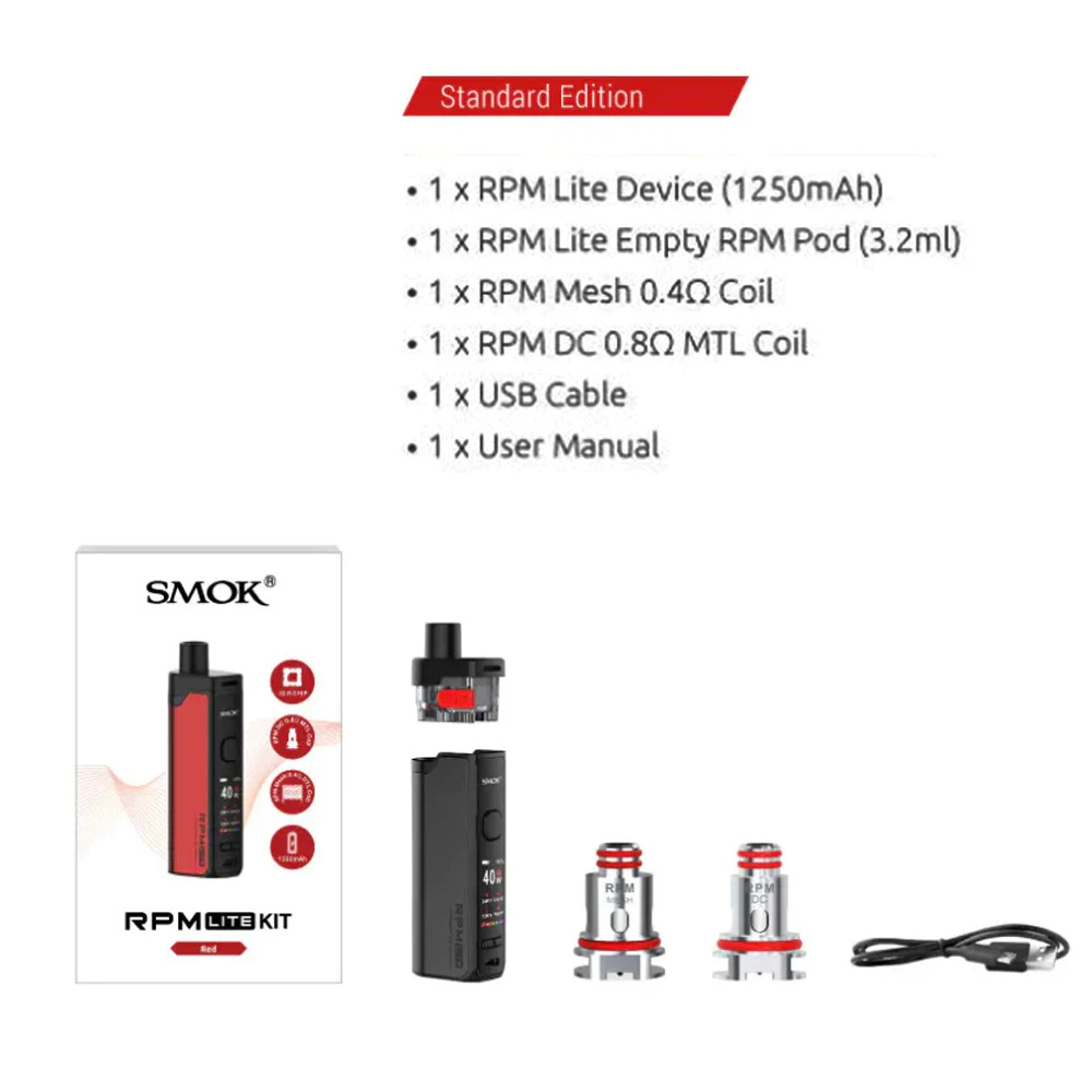 Электронная сигарета SMOK RPM LITE 40 Вт 1250 мАч 3 2 мл | Электроника