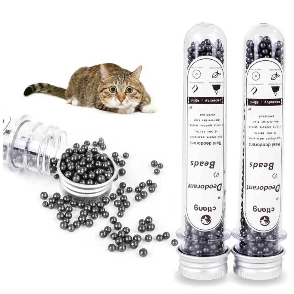Pet Cat Litter Deodorizing Beads Removaling Excrement Odor Cat Litter Box Air Fresher Pet Deodorizer  Beads Inhibit Bacterial
