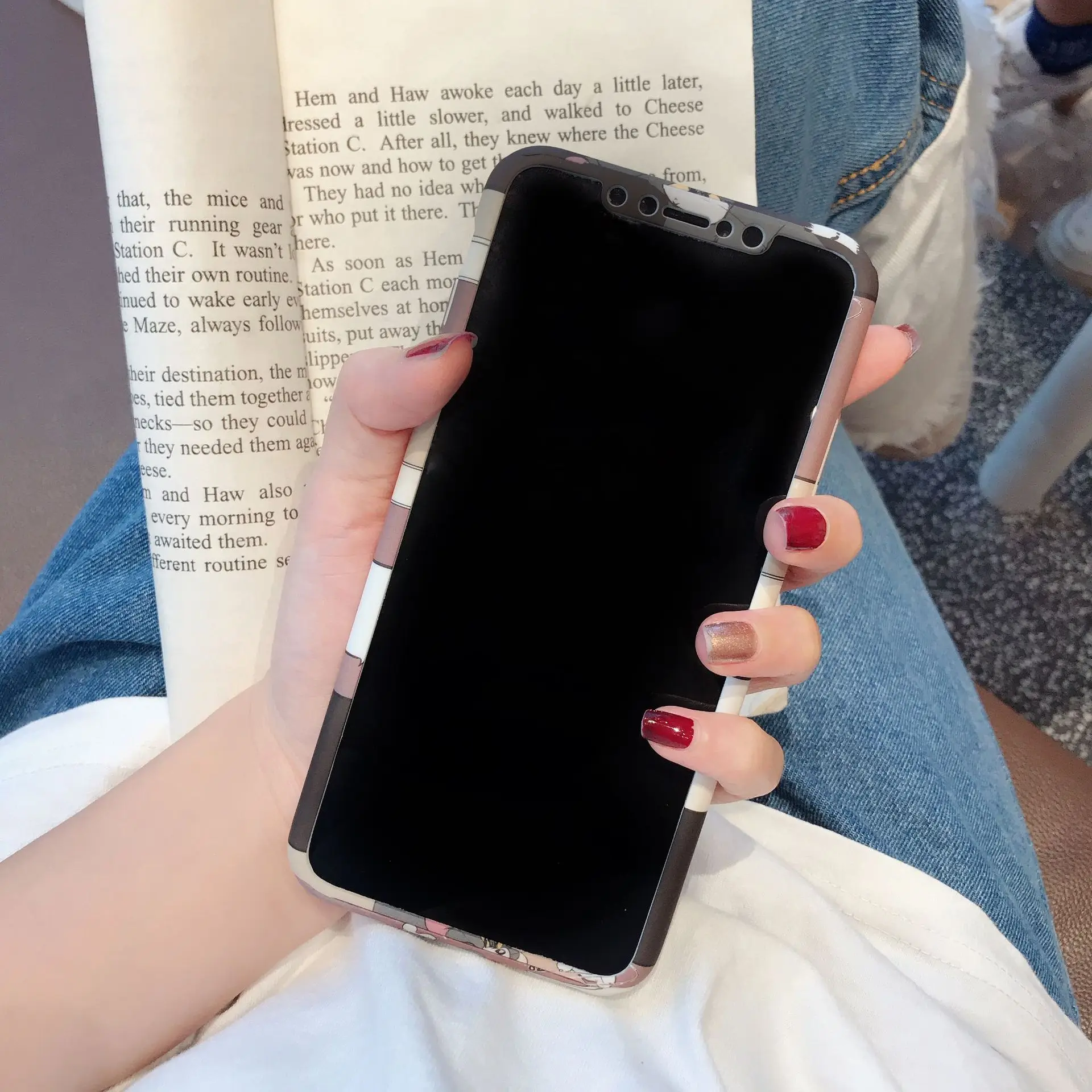XR XS 7 8 Coque пластиковая жесткая задняя крышка милый мультфильм Том Джерри 360 Полный чехол для телефона для iPhone 6S 6 X XS Max 7 8PLus
