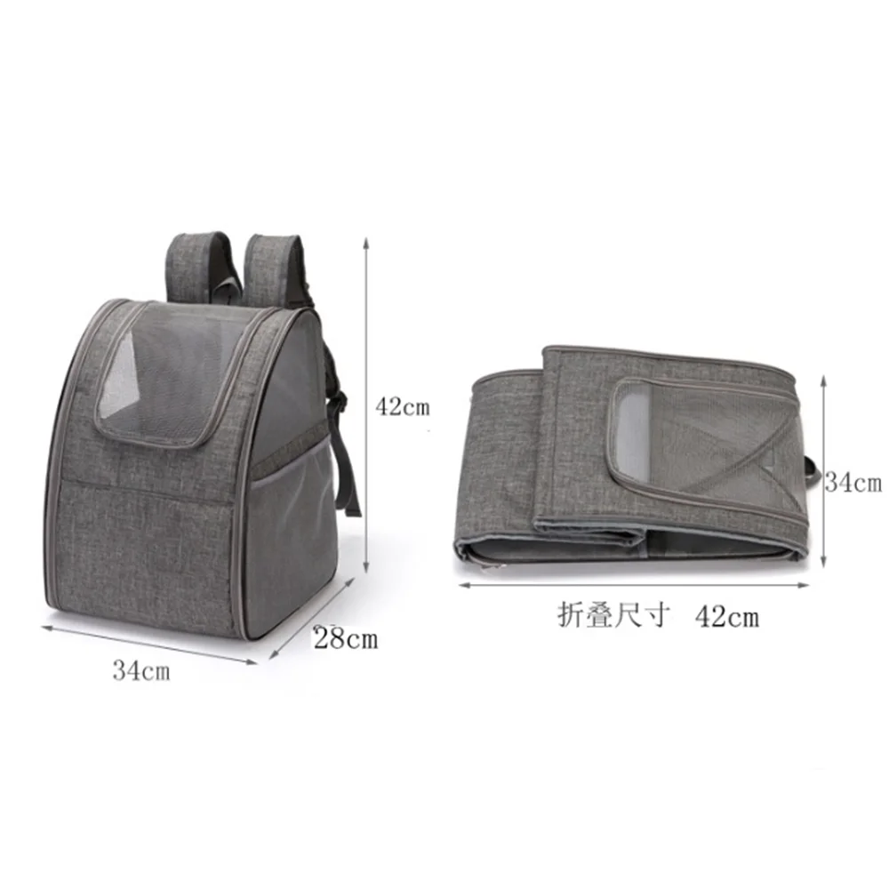 

Portable Mesh Dog Bag Breathable Dog Backbag Foldable Large Cat Carrying Bag Double Shoulder Outdoor Travel Pet Carrier Bag